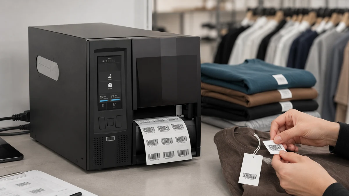 RLPB-Z printer producing and encoding UHF RFID apparel and retail item labels