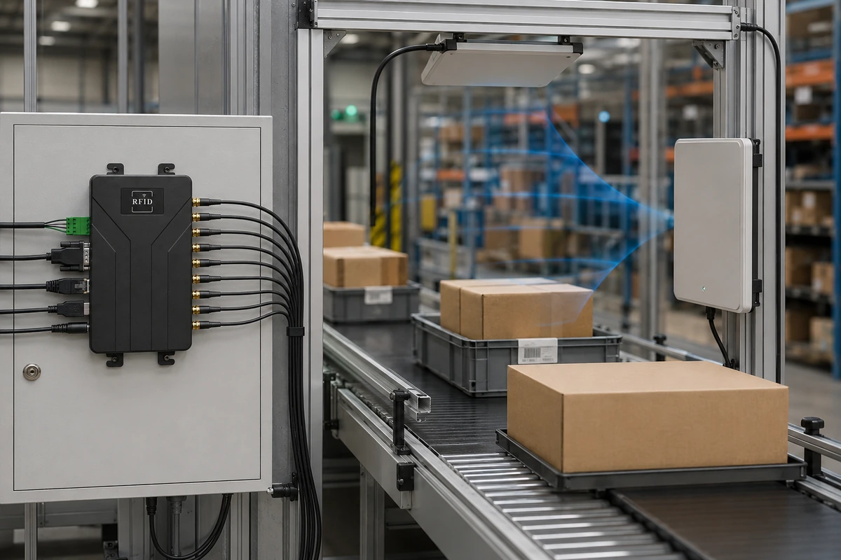RLF-8P automatic conveyor RFID checkpoint