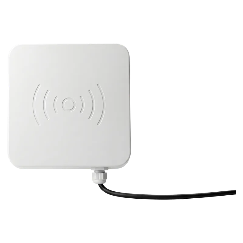 Raylink RLI-7dBi integrated UHF RFID reader with built-in 7 dBi circularly polarized antenna, front view