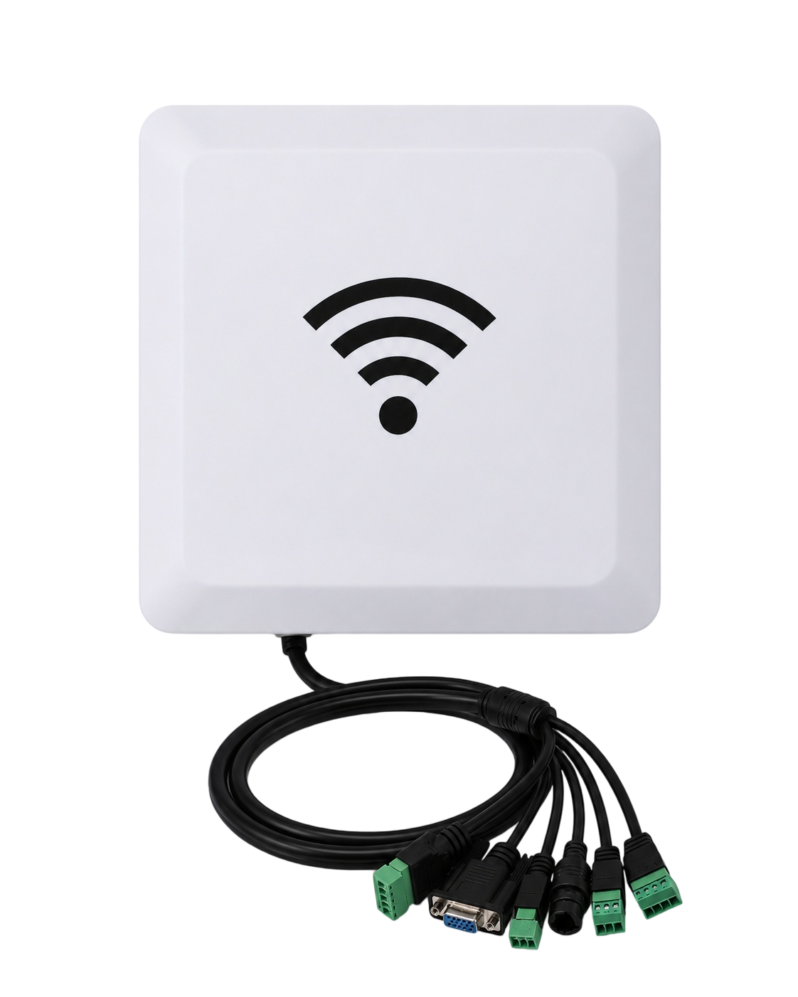 Raylink RLI-8dBi integrated UHF RFID reader with built-in 8 dBi circularly polarized antenna and industrial connection cables