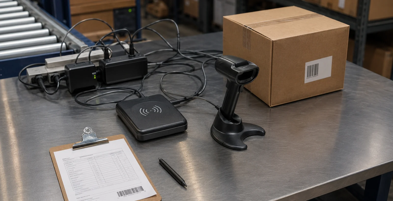 Separate RFID and barcode capture steps before using a combined scanner
