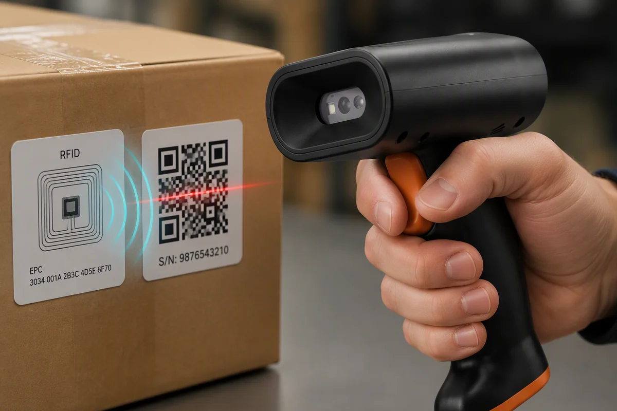 RLRH-35 RFID and 2D barcode capture from one trigger