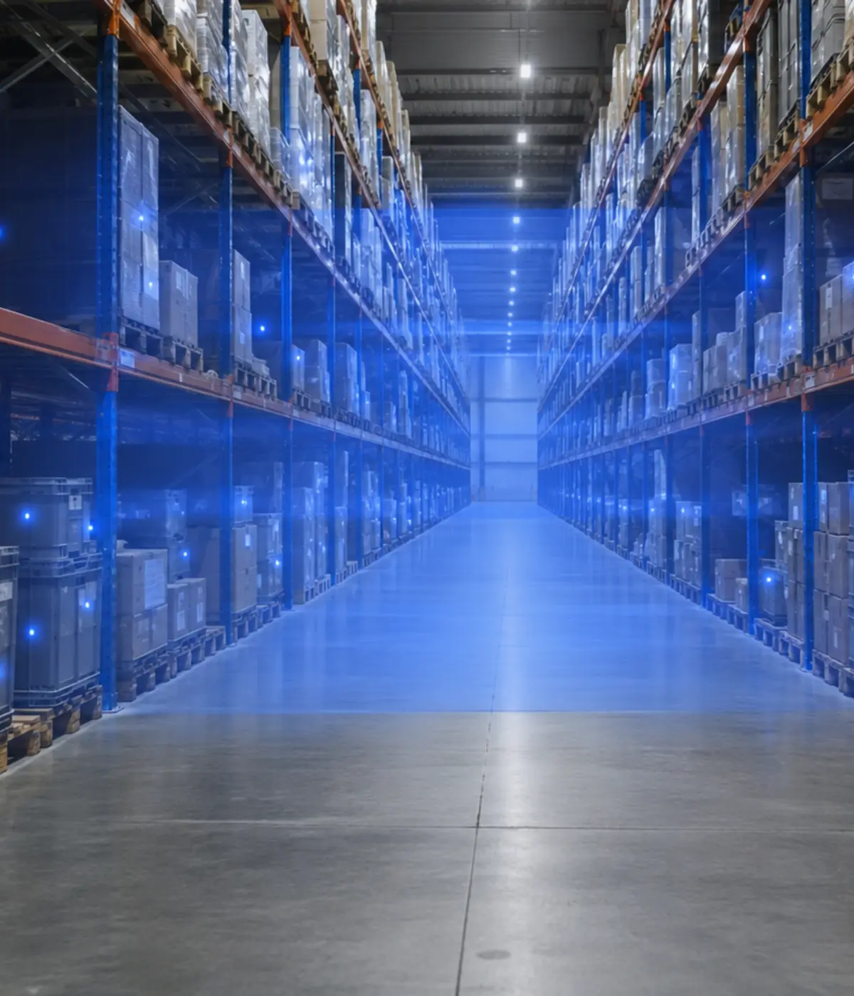 RLRH-20 long-range UHF RFID reading concept for warehouse inventory