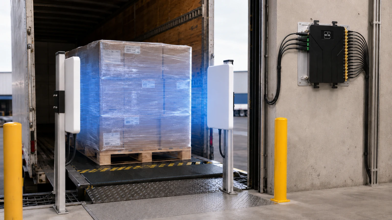 RLF-16P fixed RFID reader integrated for dock-door and shipment verification