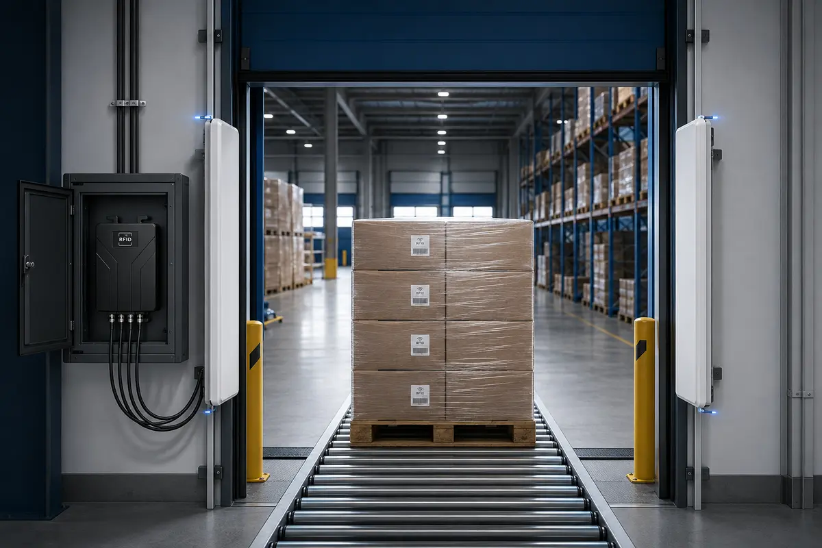 RLF-4P dock door RFID checkpoint for receiving and shipment verification