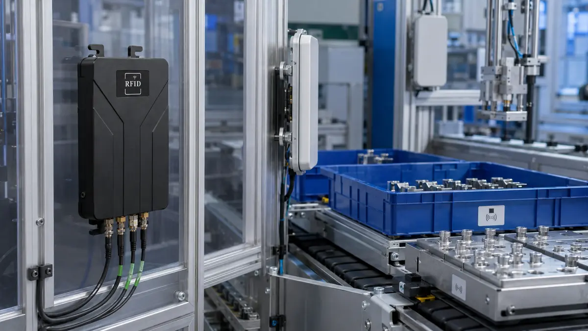 RLF-4P manufacturing work-in-process RFID tracking application