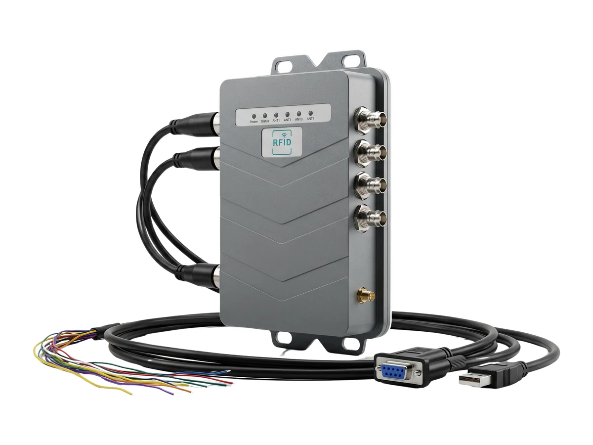 RLFL-4P aviation-connector cable harness and four RF antenna ports