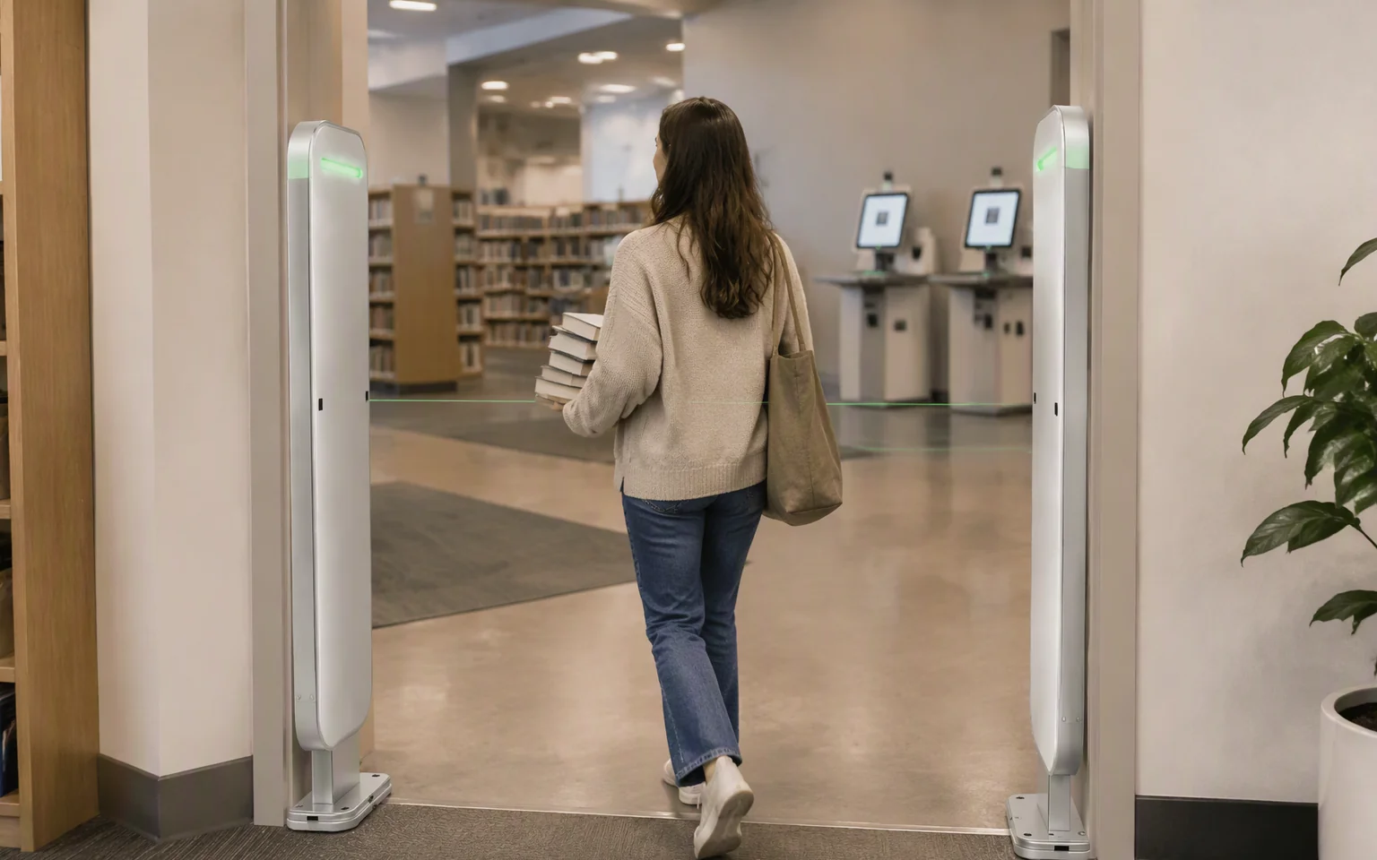 RFID library exit security and item authorization