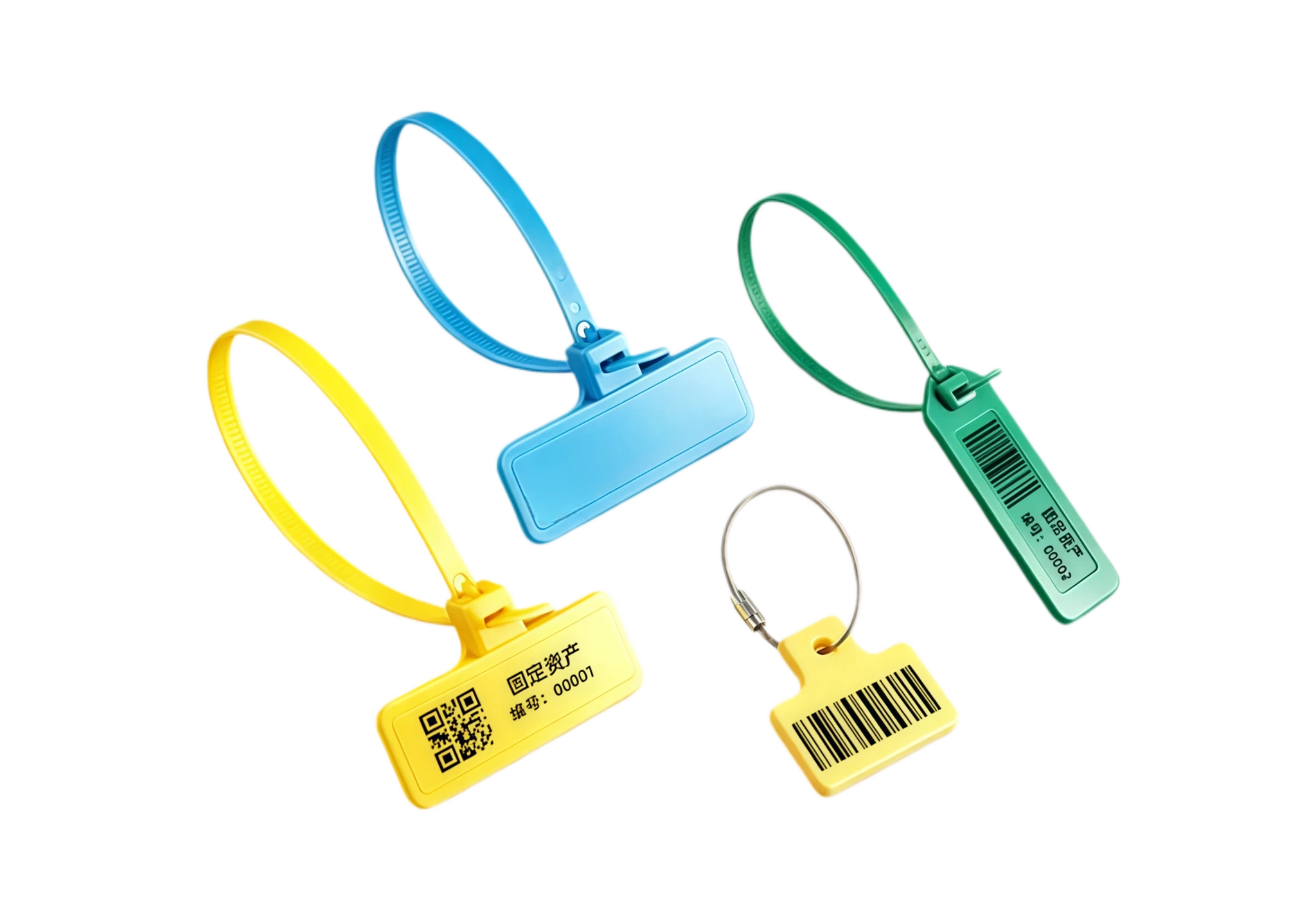 Raylink UHF RFID cable-tie tags in multiple colors
